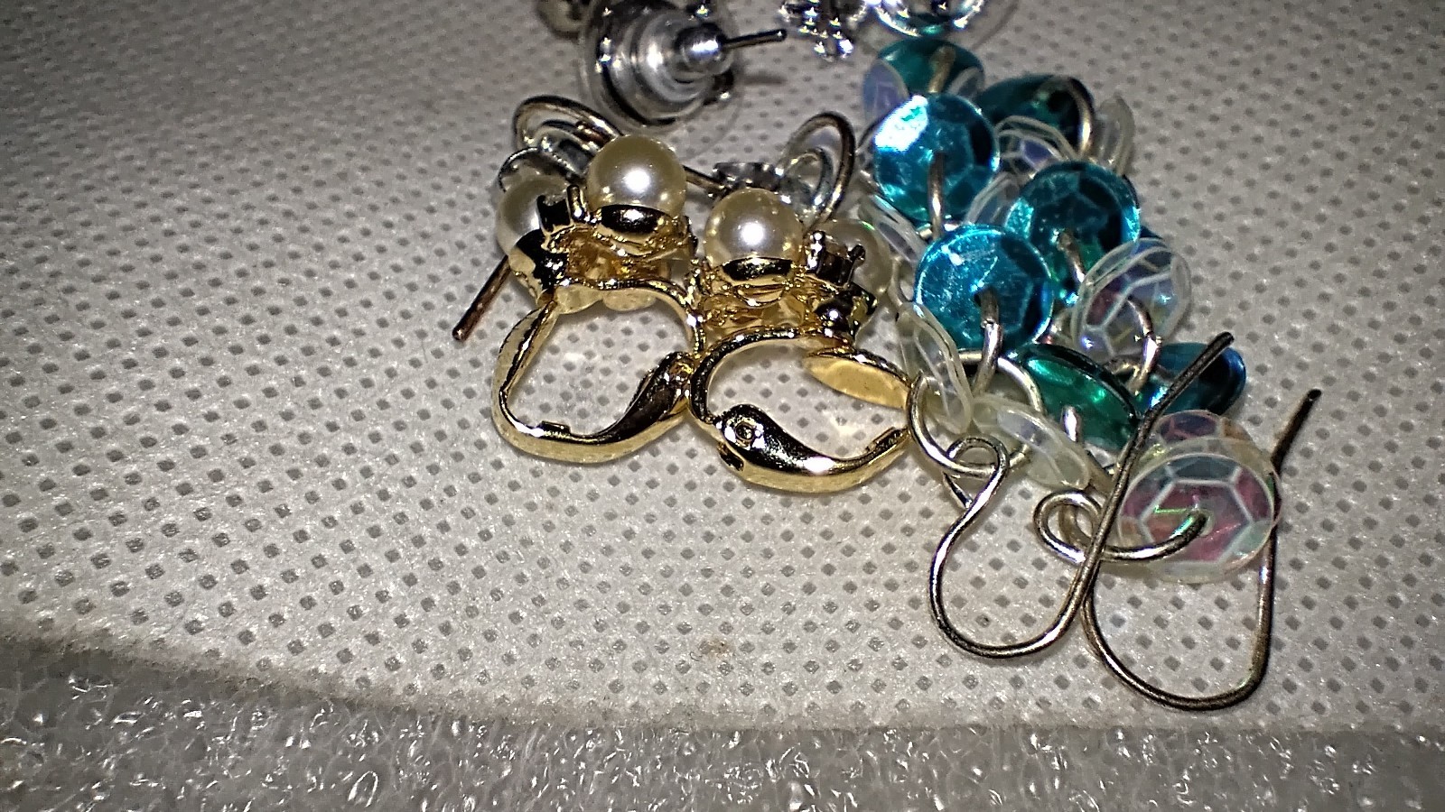 8 Pair Earrings Lot, Beaded, Dangle Pierced Clip on Chandelier Drop Mixed Styles