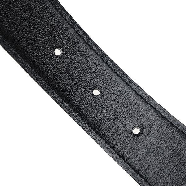 HERMES Belt H Takeoff Togo Box Calf Etoupe x Black #80 Reversible U