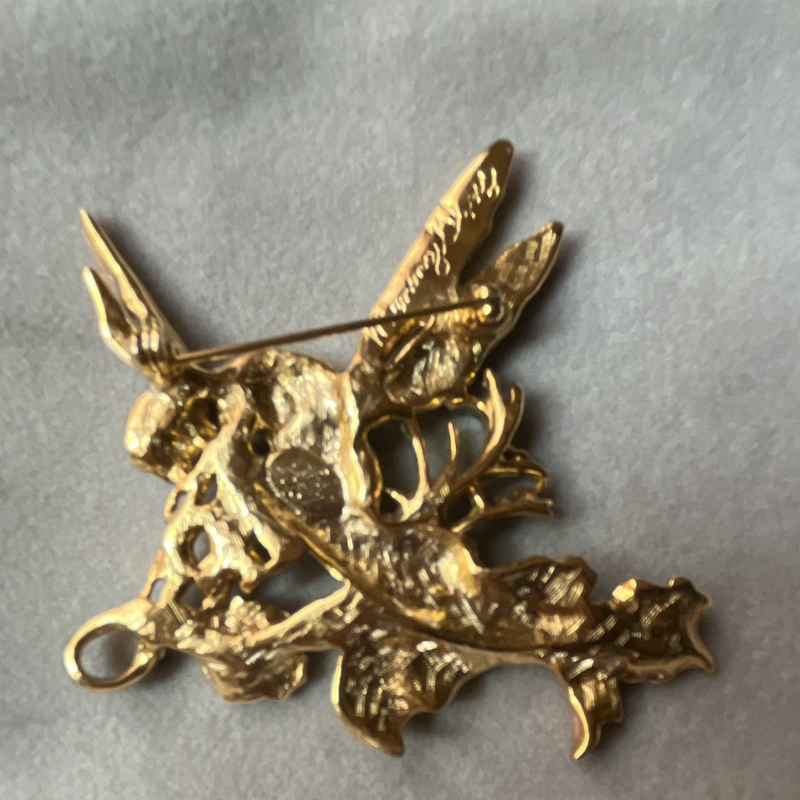 Kirks Folly “vintage”Enamel Fairy Angel Brooch Pin, Multicolor Flowers