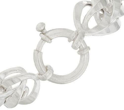 All Shiny Spiga Wheat Orme Woven Bracelet REAL 925 Sterling Silver QVC J295977