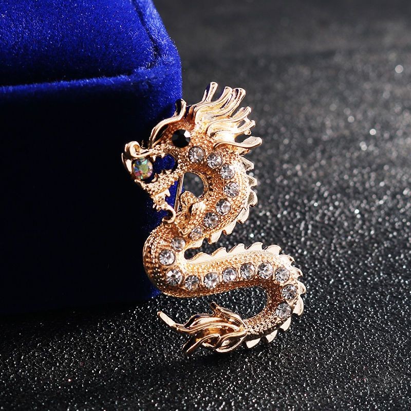 Dragon Brooch Badge Men Minimalist Lapel Pin Suit Clothing
