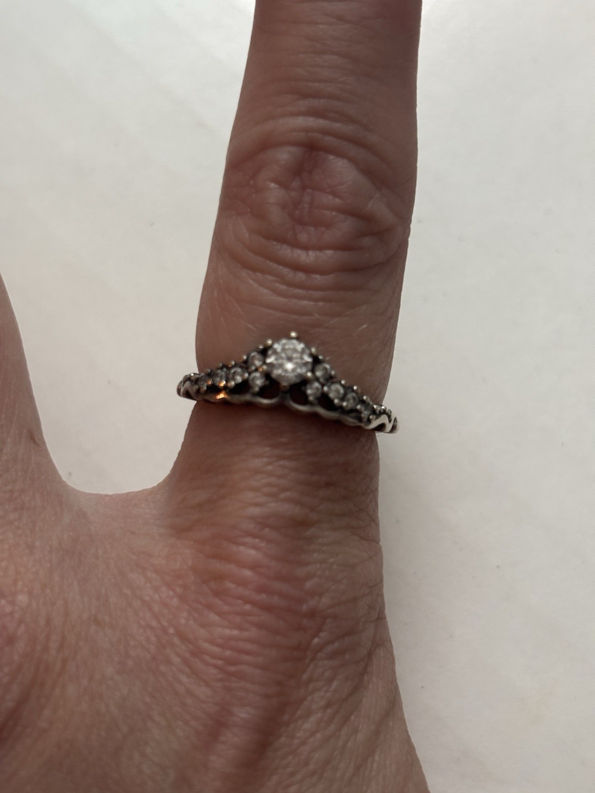 Sterling Silver Authentic Pandora Fairytale Pandora Tiara Ring 6.5