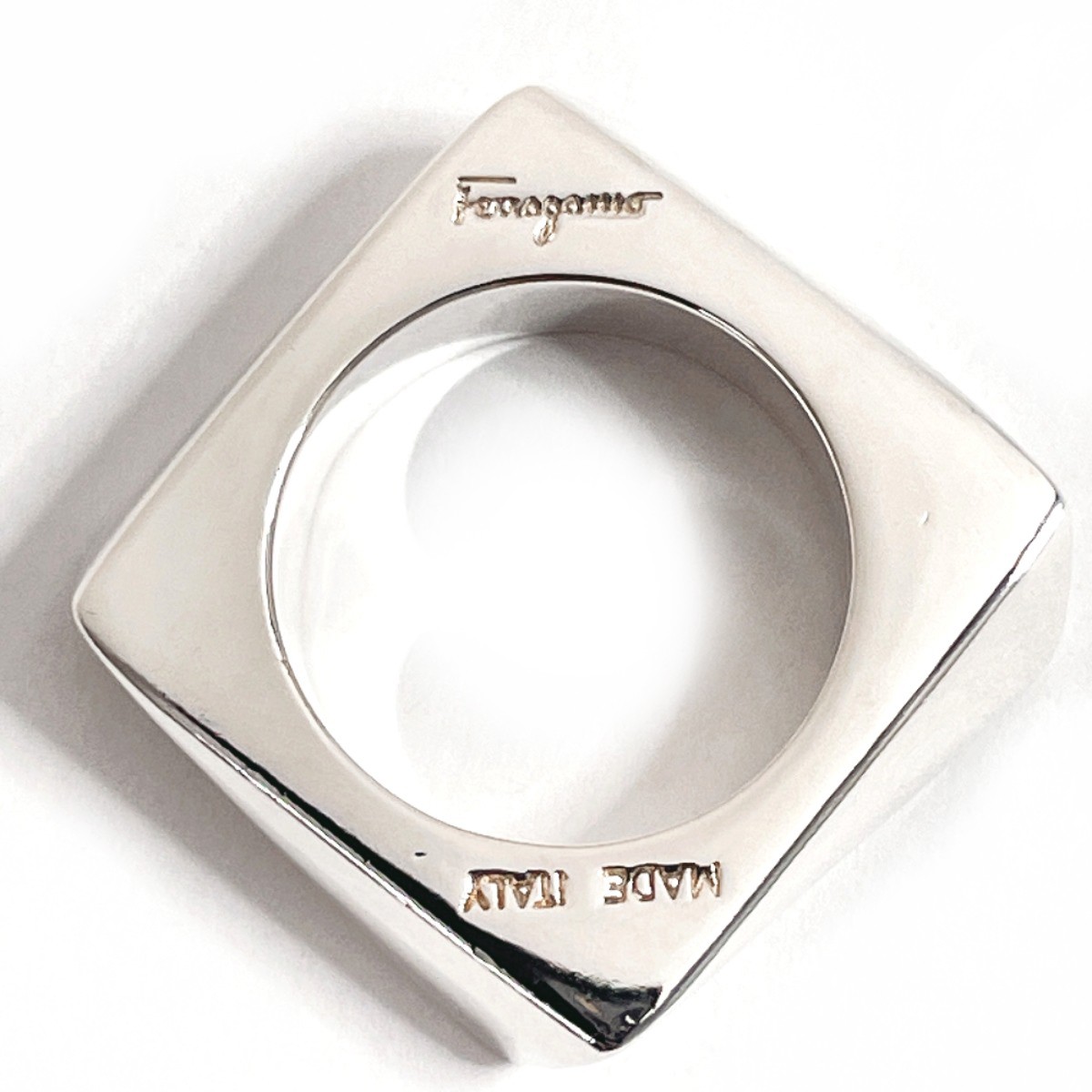Salvatore Ferragamo Ring Square Silver925 US 5(US Size) Women vintage Accessory