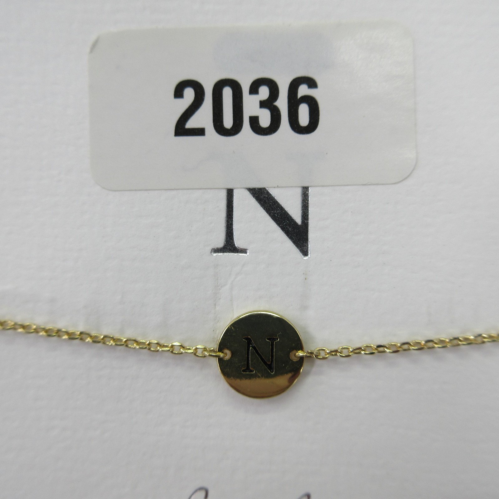 Marina De Buchi Freedom Chain Bracelet Gold Initial N Adjustable Nickel Free