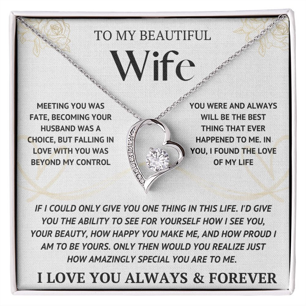 To My Wife Necklace With Free Earrings Bundle Christmas Gifts For Women Wife New