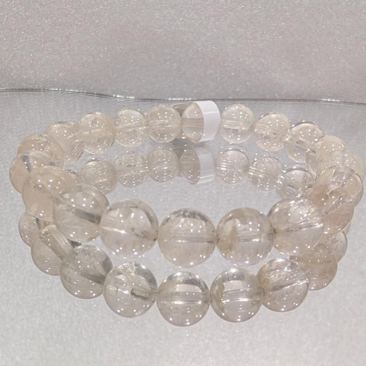 8mm+ Snowflake Phantom Garden Quartz Bracelet *ON SALE: see description