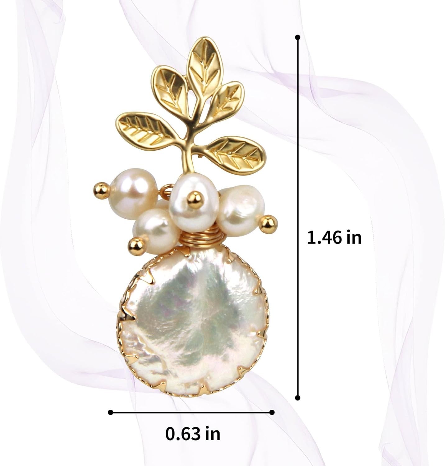 Unique 18k Gold & Freshwater Baroque Pearls – Dangle Earrings for All Occasions