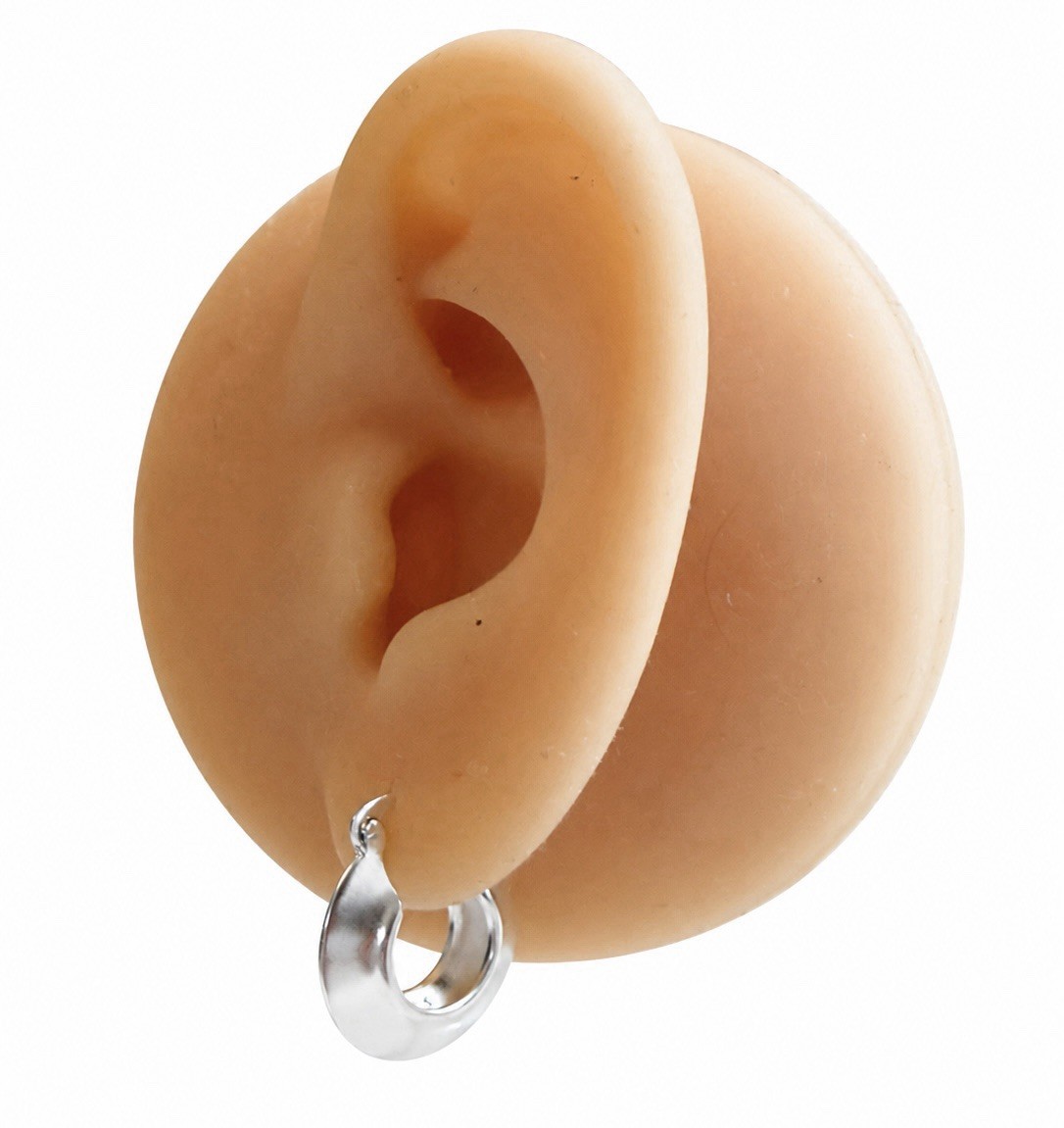 925 Silver Matte Chunky Hoop Earrings Thick Round Huggie Earrings for women 368