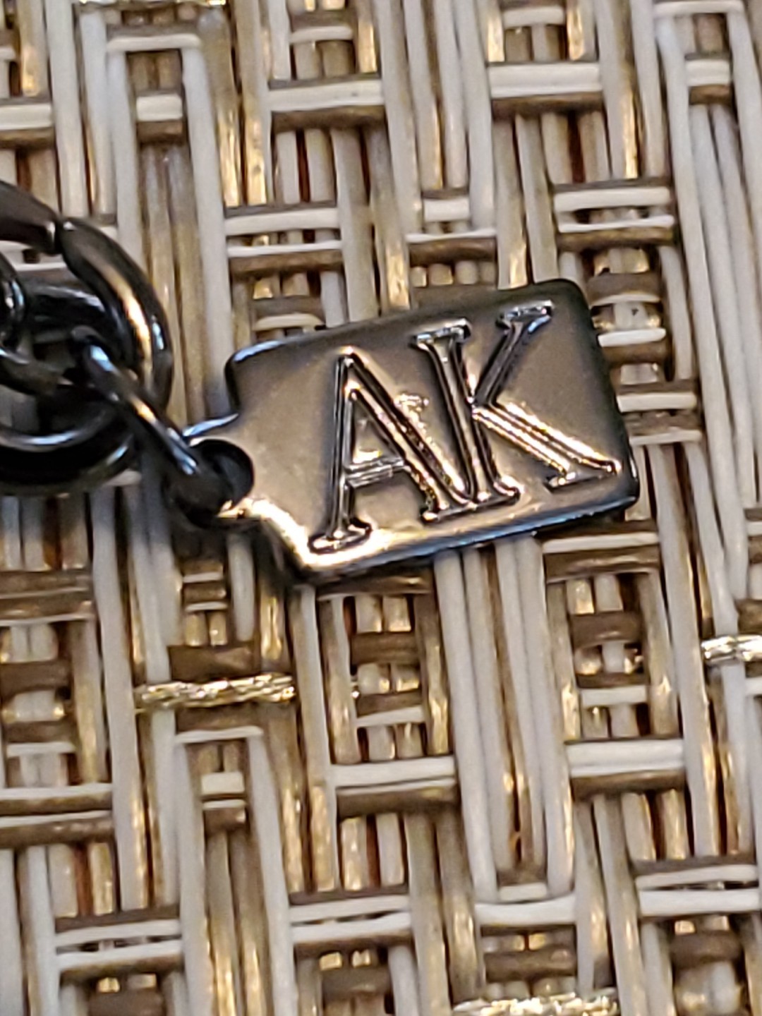 Vintage Anne Klein Rhinestone Necklace Gun Metal Tone 17 in