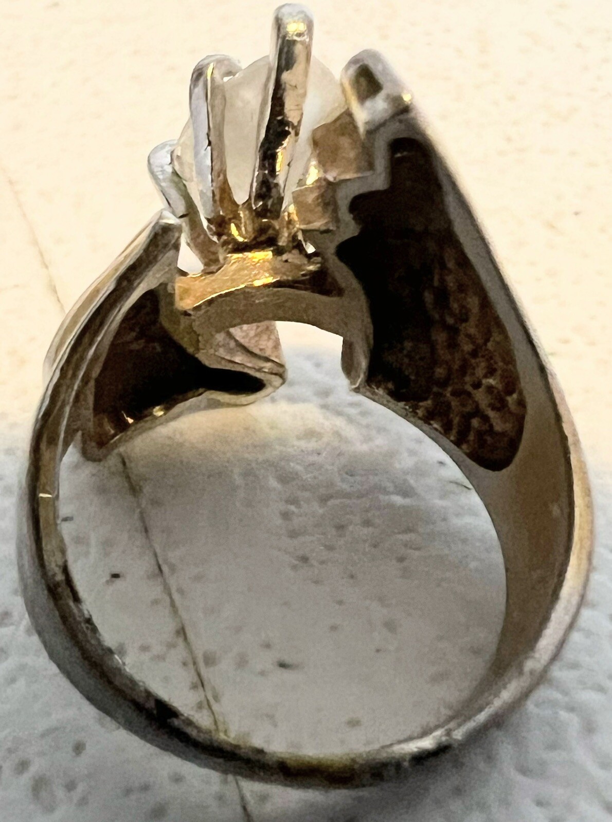 2.48 Carat Marquise Cut Cubic Zirconia, Statement Ring Costume Jewelry Size 5.75