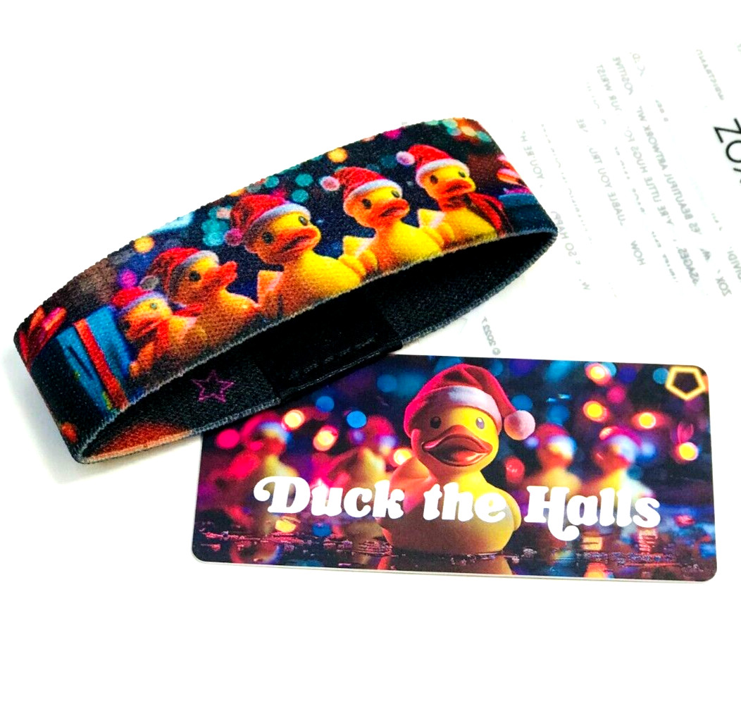 ZOX **DUCK THE HALLS** Silver Strap NIP band w/Card You Choose Size NIP