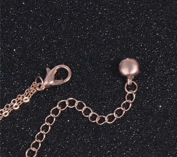Womens Fashion Anklet Rose Gold Heart Pendant Ankle Bracelet 1-6