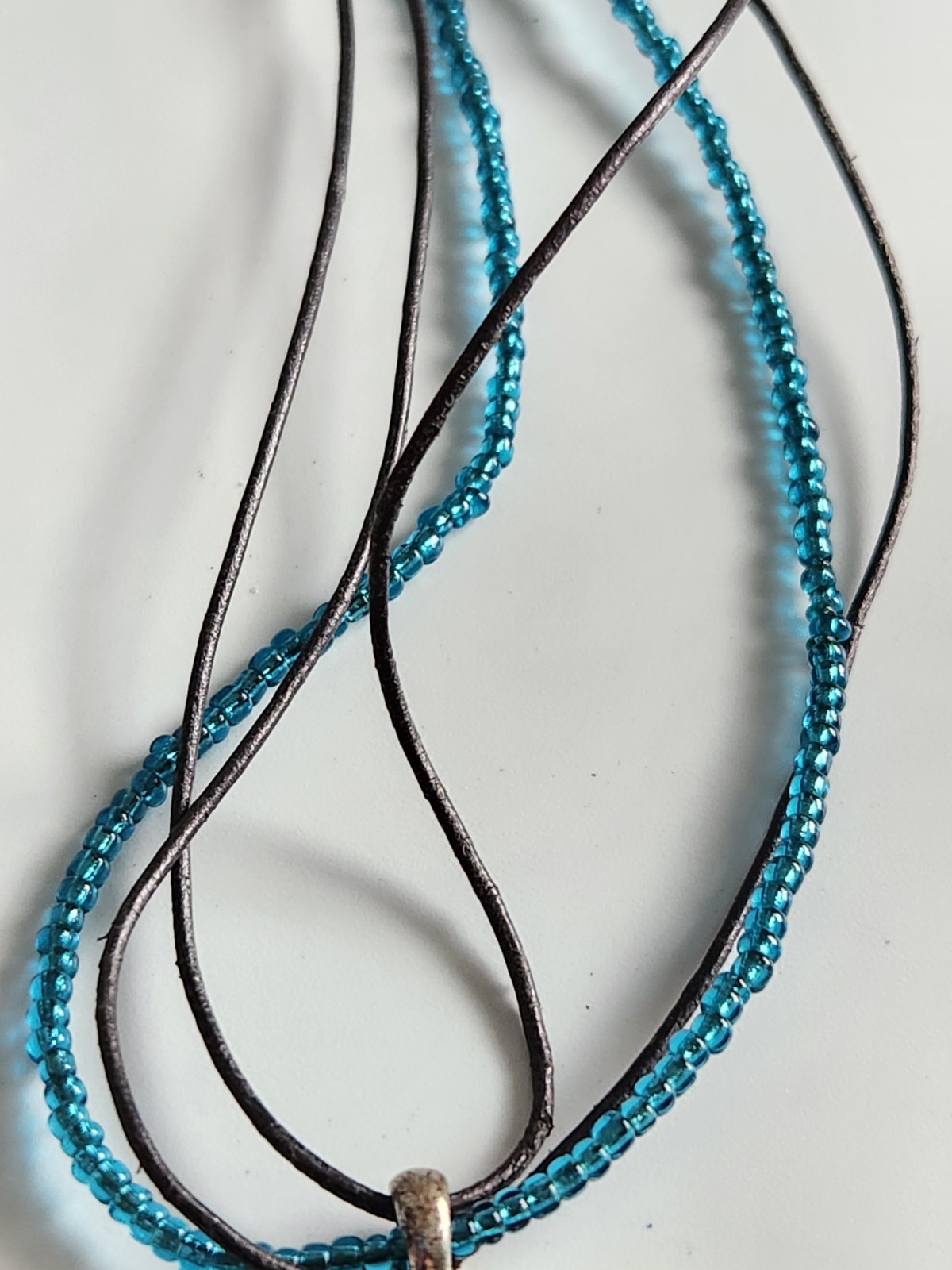 Kenneth Cole Set Of Two Silvertone Multicolored Necklaces 16-19″
