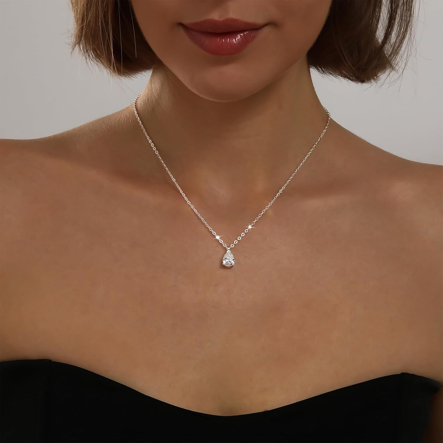 Gold Necklace for Women 14K Gold Plated Dainty Pendant Chain Puffy Heart Italian