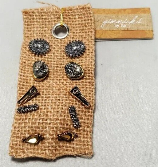 Gimmicks by Bke 5 pairs set of Pierced earrings NWT