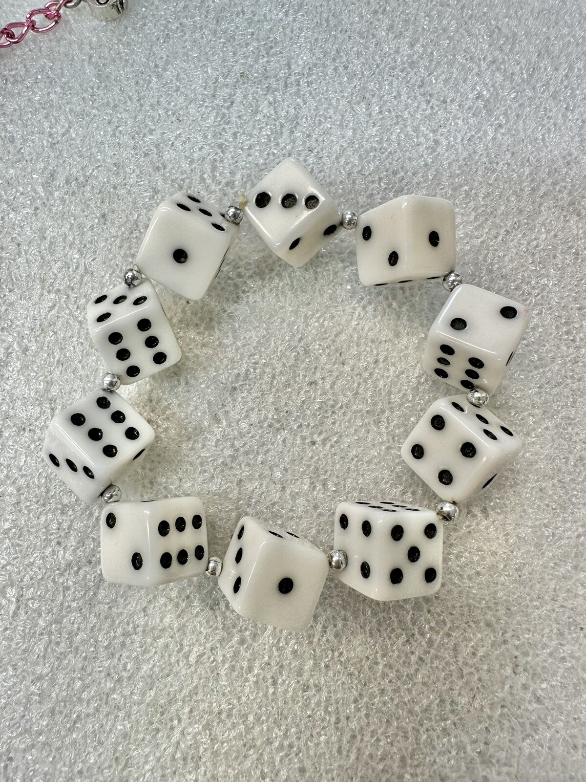 Lucky Dice 3 Piece Jewelry Set Necklace Earrings & Bracelet Set
