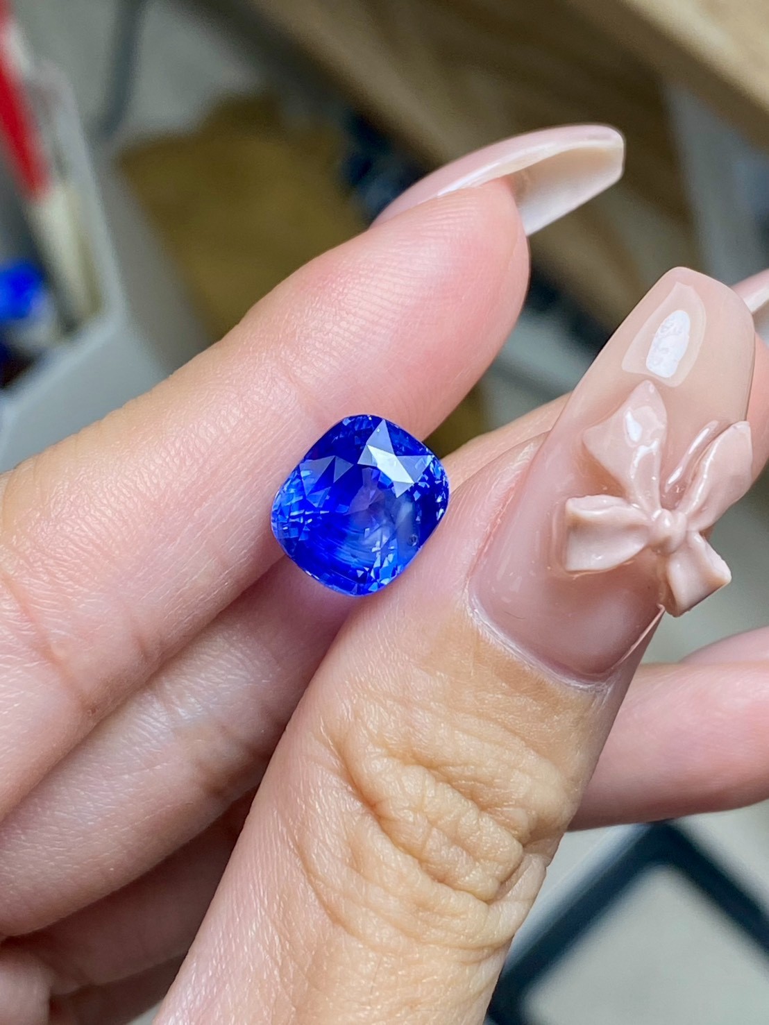 [jerseychou] Natural cornflower blue sapphire 6.15ct , Sri Lanka , GRS/LOTUS