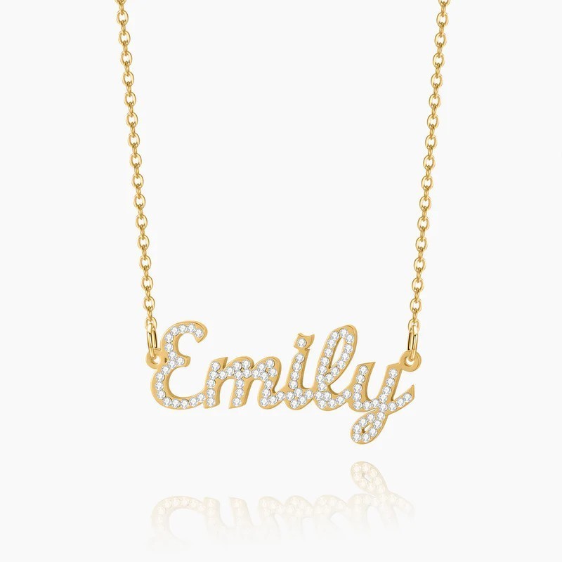 VIVA VORA Personalized Pendant Necklace, Rose Gold Silver Adjustable Length Gift