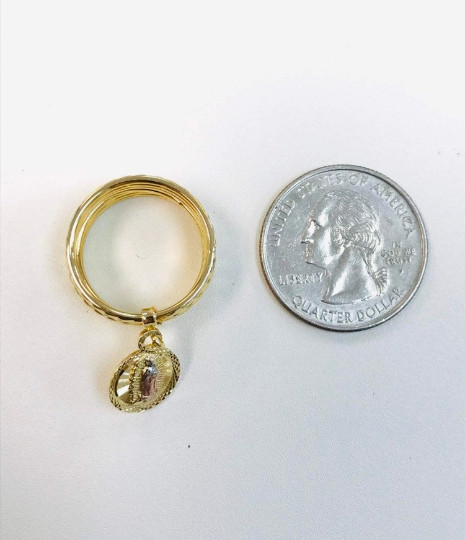 14k GF Virgen Guadalupe 7 Days Semanario Women´s Ring Size 7-10,Anillo Semanario