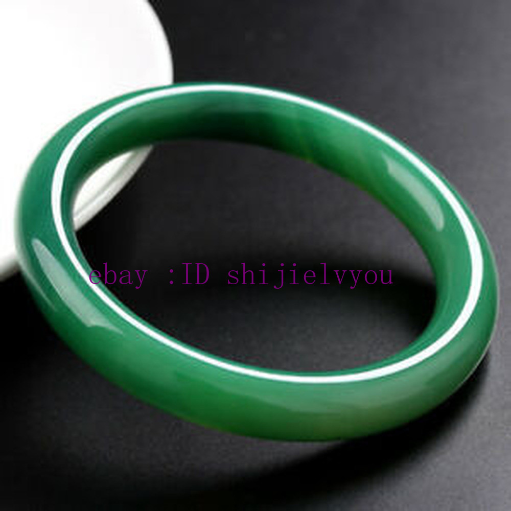 Fashion 100% Natural Round Agate Chalcedony Jewelry Bangle Bracelet 56mm-62mm A