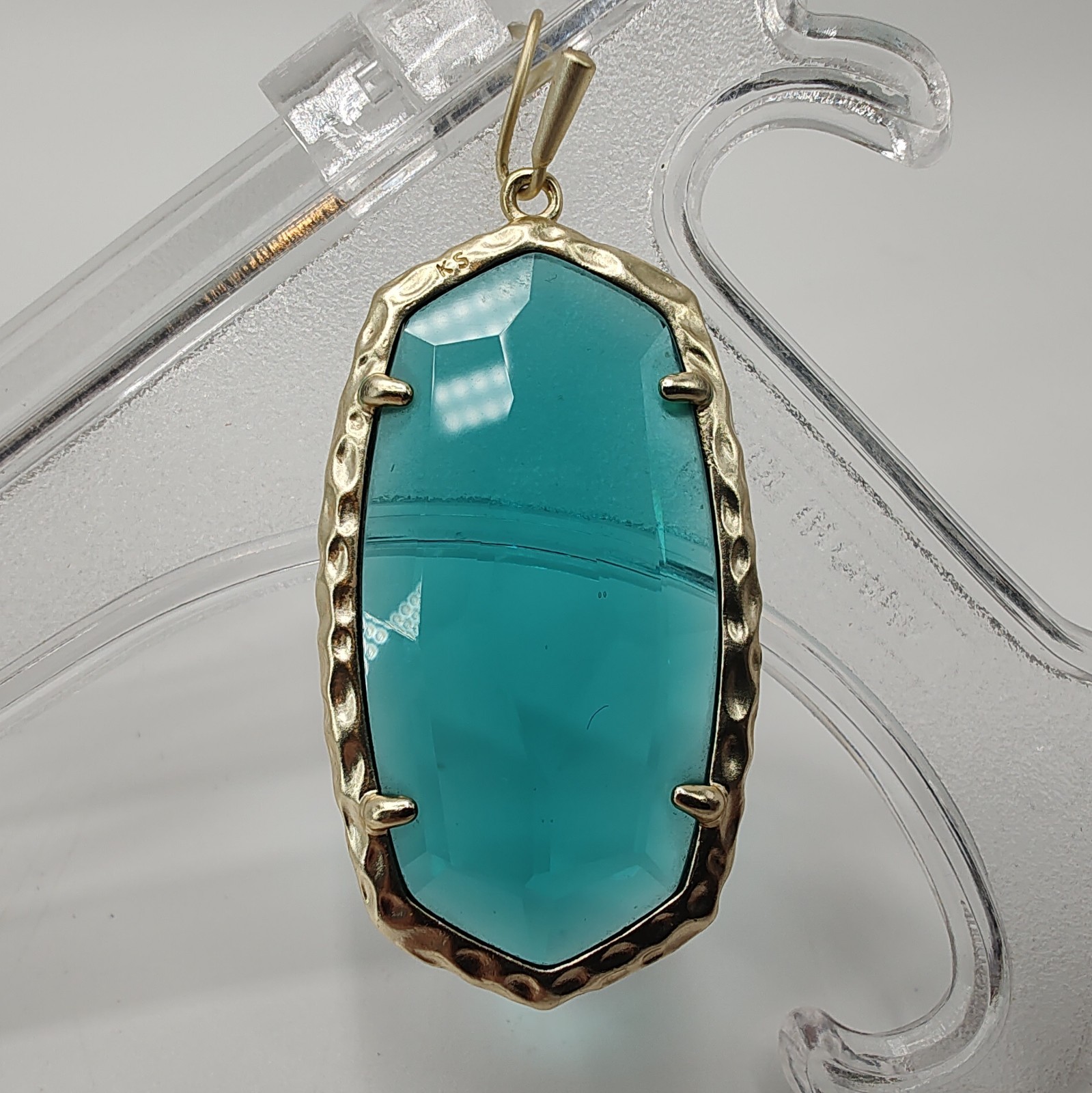 Kendra Scott Dangle Drop Earrings In Blue Illusion/Gold w/ Original Branded Bag