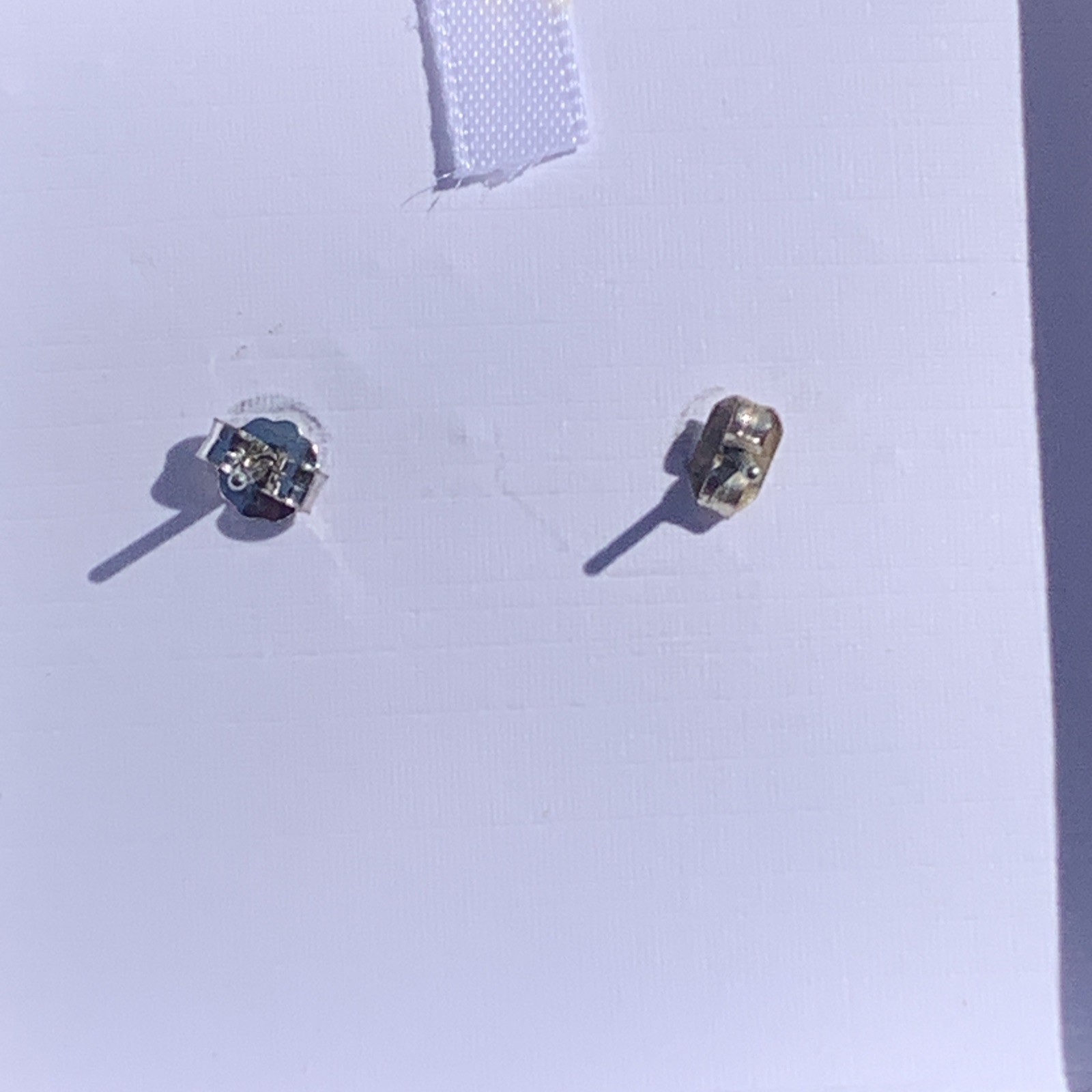 Tabitha Webb Sterling Silver CZ Butterfly Earrings Signed See Description