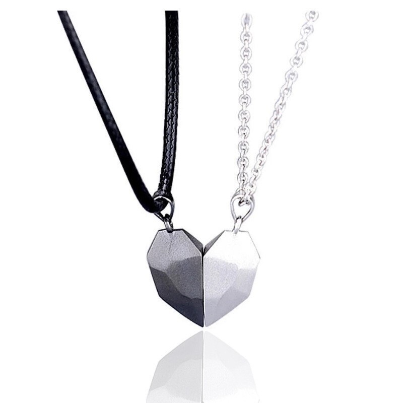 Heart Magnet Necklace Set for Couple Boyfriend, Girlfriend, Husband, Wife, Gift