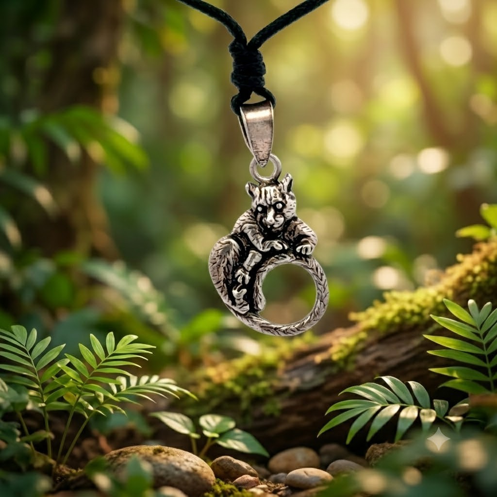 Unisex Leopard 92.5 Sterling Silver Brass Charm Necklace Pendant Jewelry