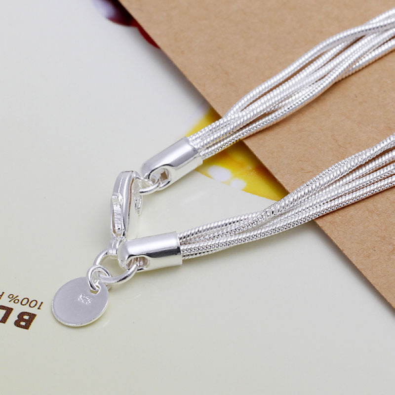 Unisex Women 925 Sterling Silver Bracelet Chain Size 8 Inches 2.3MM Lobster L15