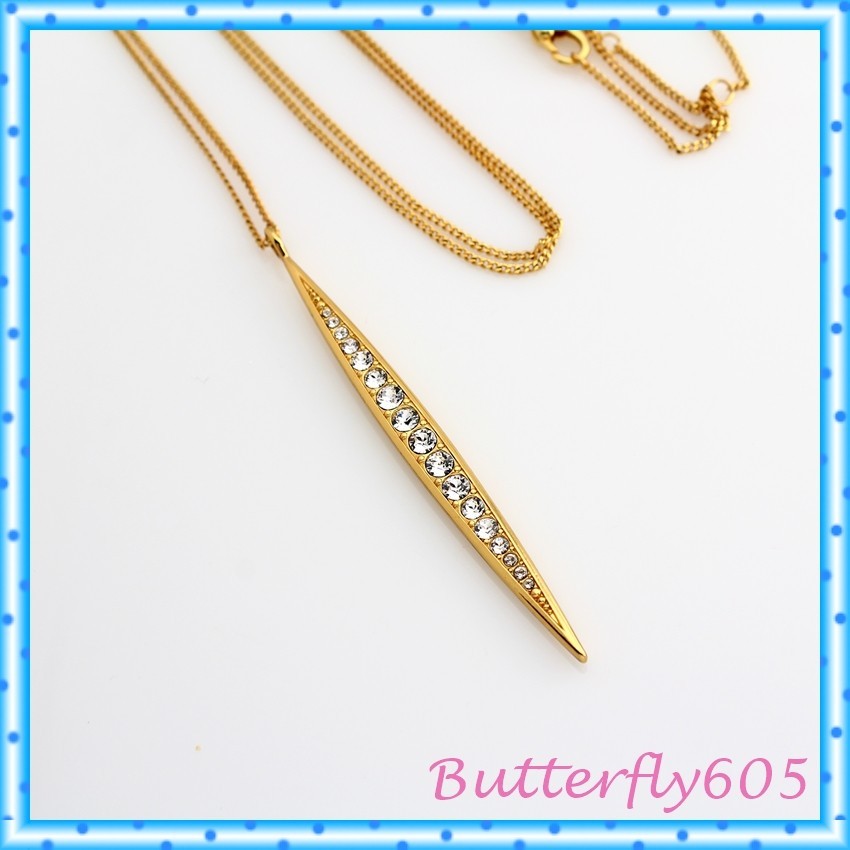 Brighton Contempo Ice Convertible Reversible Gold Crystal Long Pendant Necklace