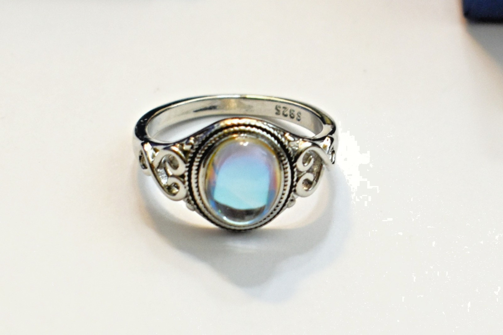 Mood Moon Ring SP 925 Sterling Silver Size 7 Gift Boxed