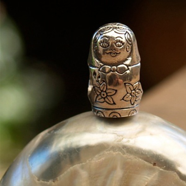 Retired Redbalifrog Silver Bead – Babushka Doll (Brand New)