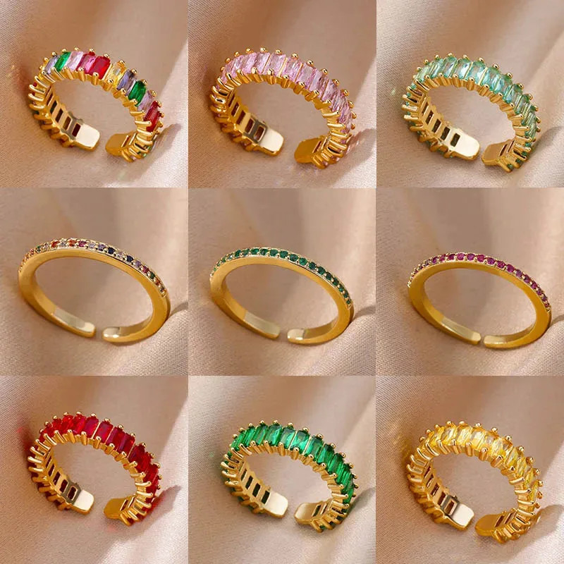 Mini Green Zircon Rings
