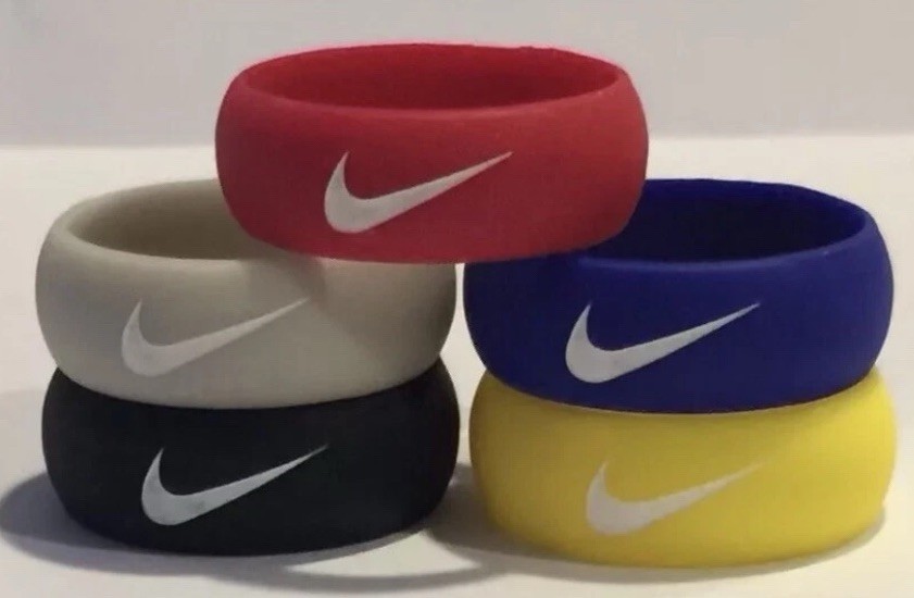 Mens Silicone 5 Ring Set Wedding Engagement Gym Sport – Men’s Size 12