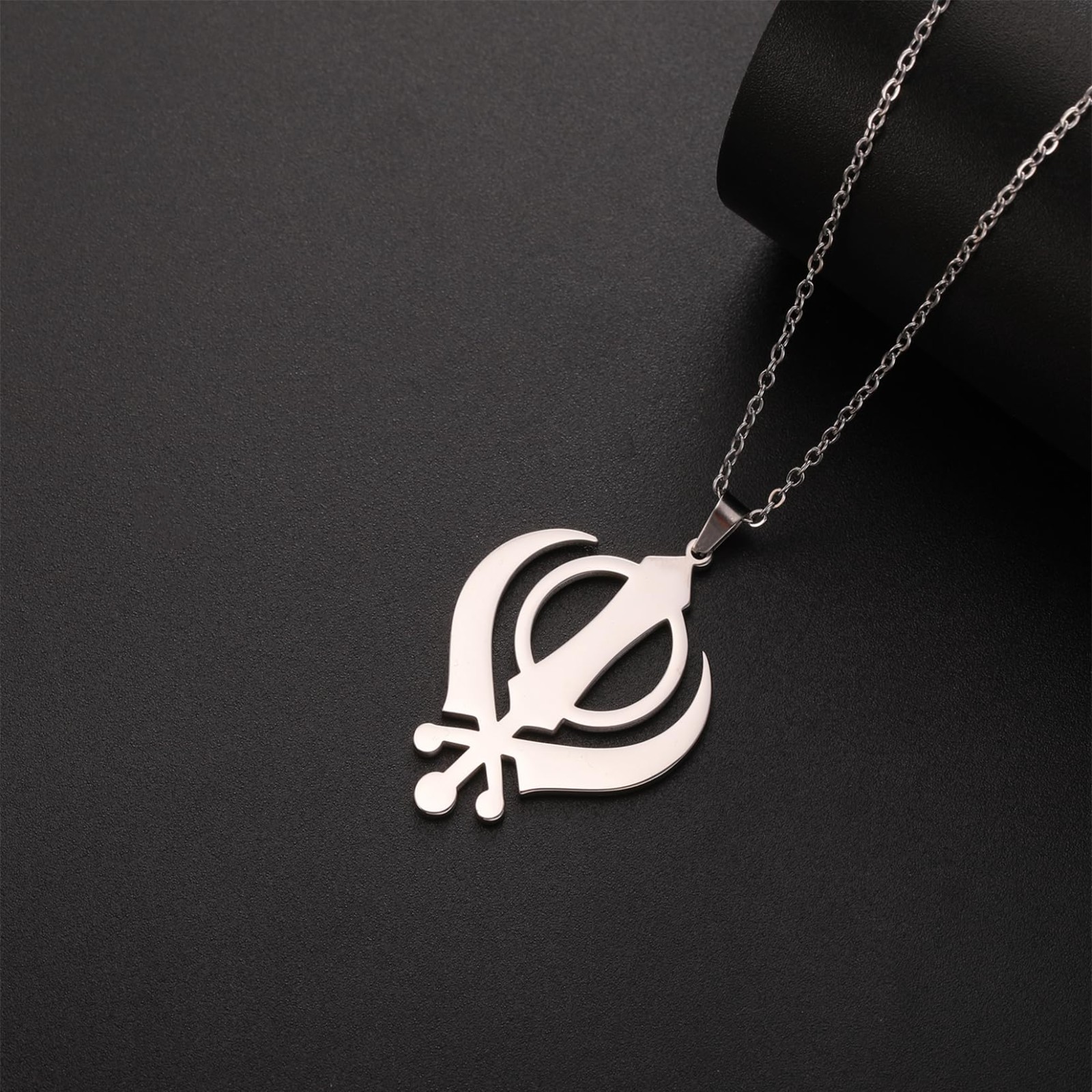 Sikh Khanda Necklace Pendant – Punjabi Sword Symbol Jewelry for Men & Women, Amu