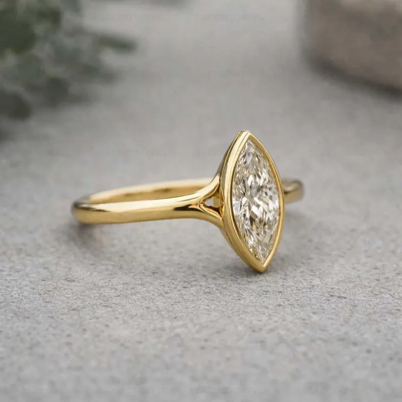Moissanite Ring, Brass Gold Alloy ,Red Gemstone Ring ,Women Gift for her