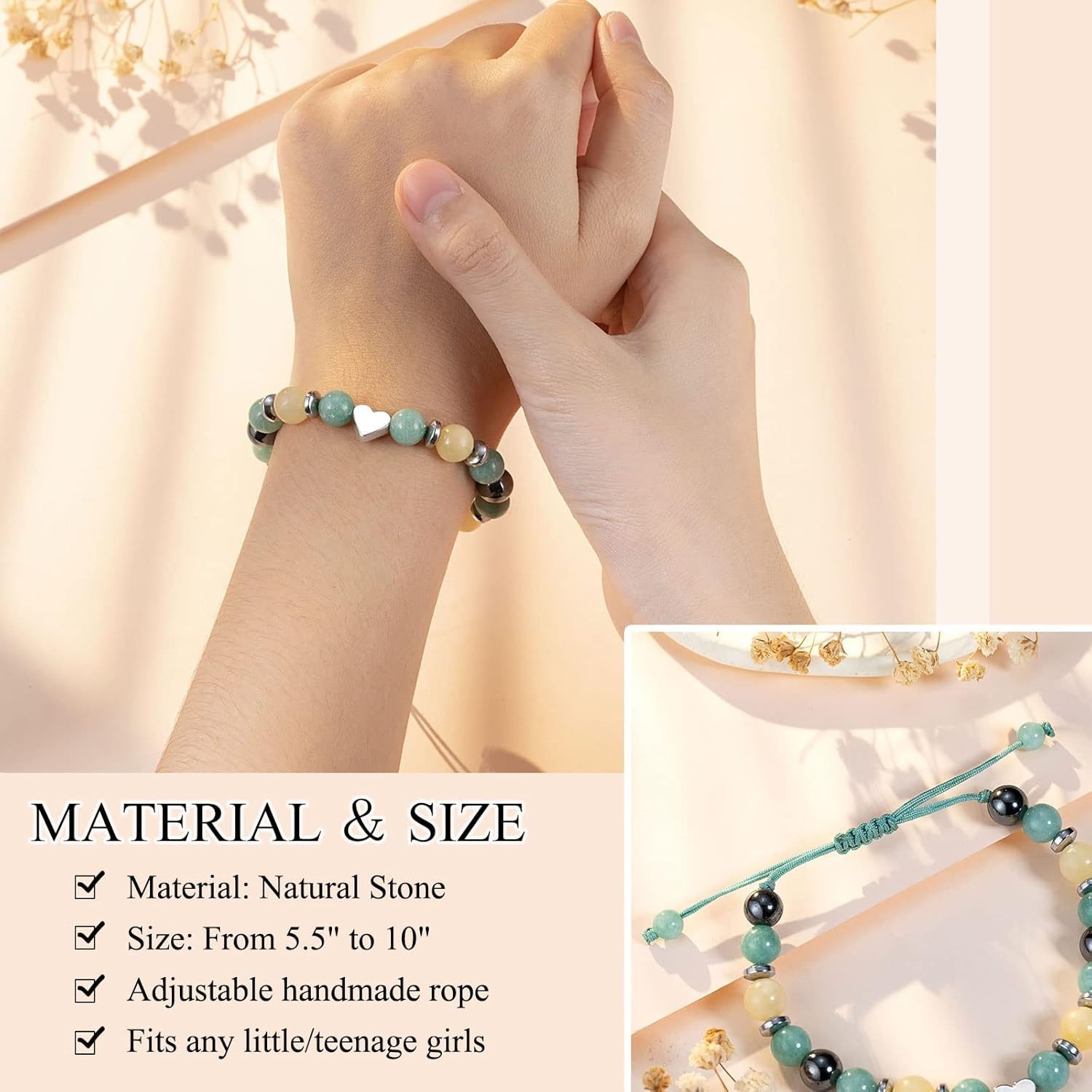 Thoughtful Green Heart Bracelet for Girls – Graduation and Love Reminders