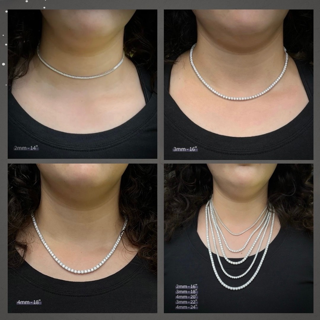 GRA Certified Moissanite Tennis Chain & Bracelet | 925 Sterling Silver Unisex