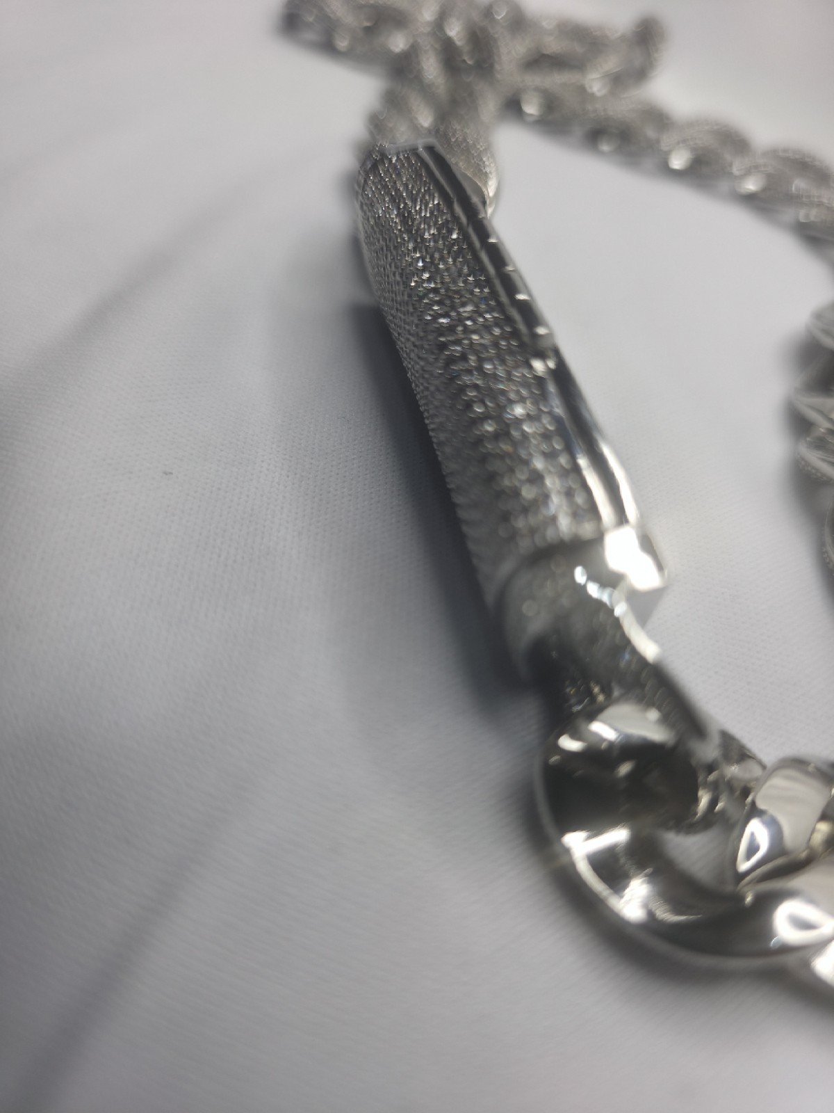 22″ VVS Moissanite Cuban Link Chain 925 Sterling Silver Iced Out Necklace