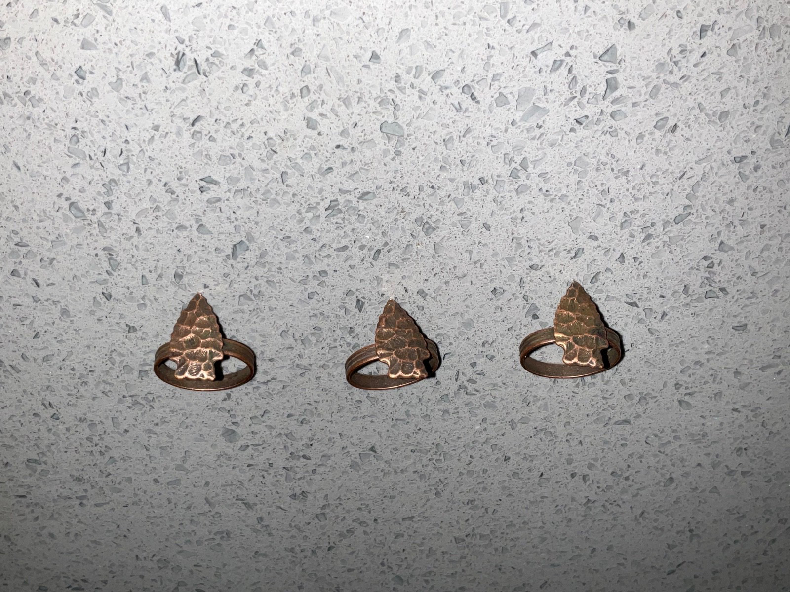 ARROWHEAD RINGS, VINTAGE – 3 IN LOT
