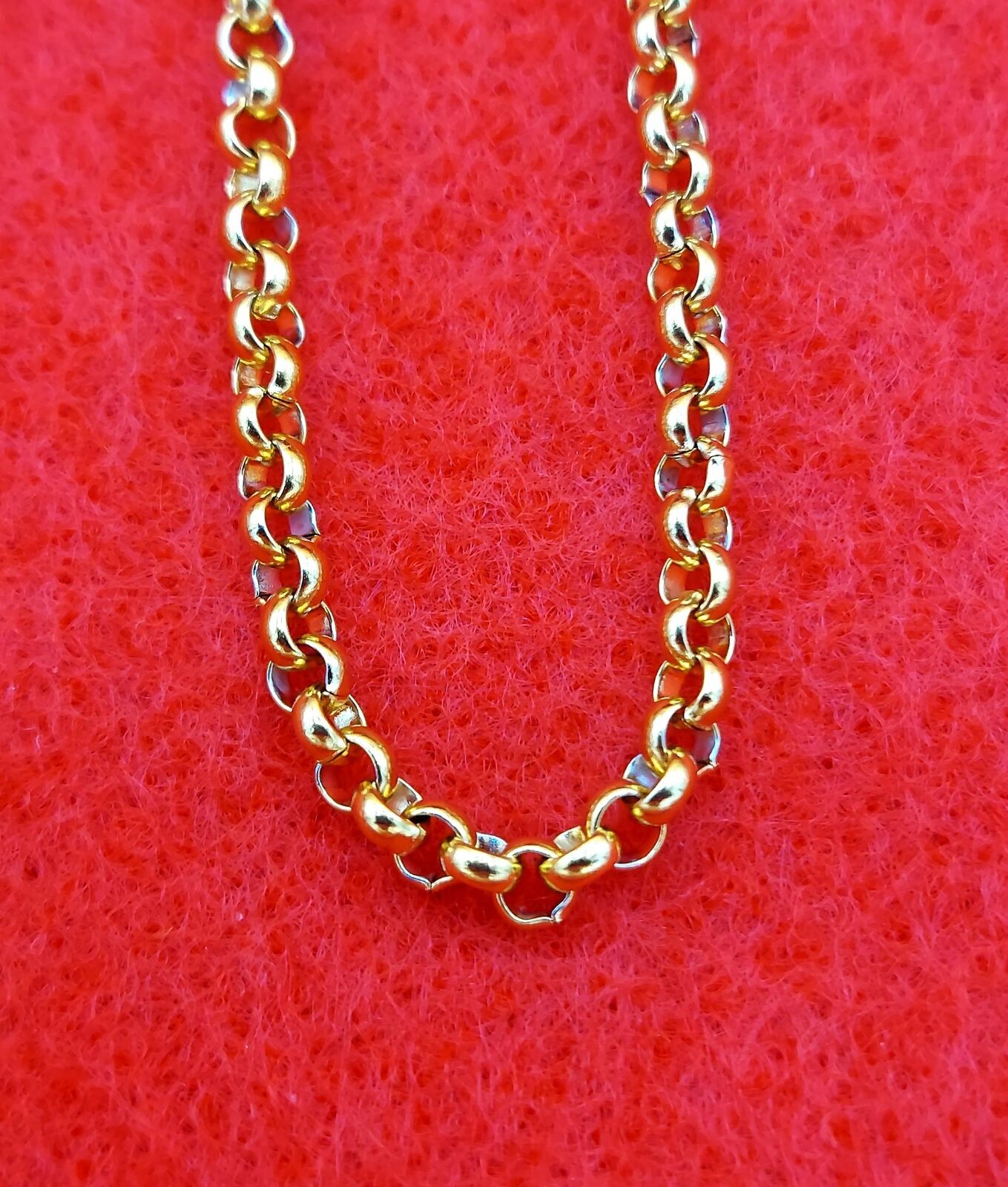 7″-84″ GOLD PLATED STAINLESS STEEL 3MM OR 4 MM ROLO STUNNING LINK NECKLACE-GOLD