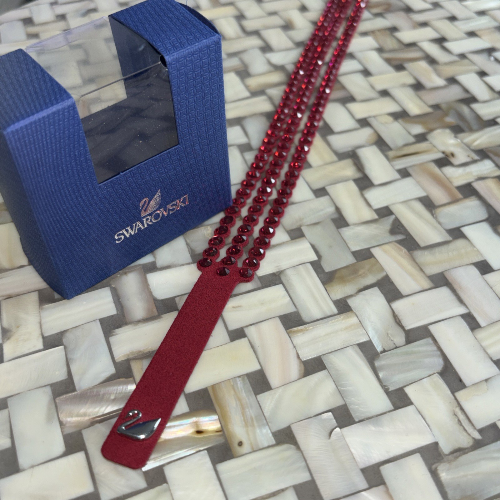 *Genuine Swarovski Power Slake Crystal Bracelet Red 5511701 Swan*