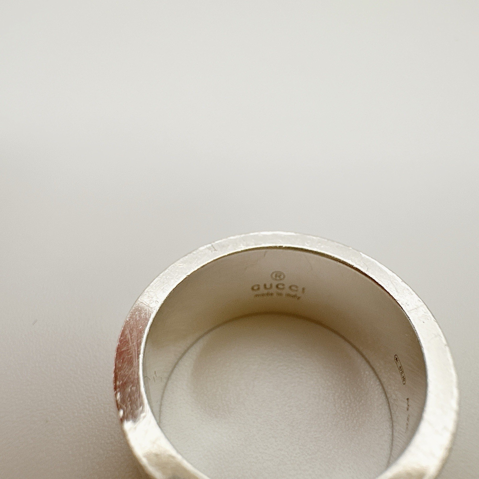 GUCCI Branded G Ring Silver SV 925 Size Marked 11 Fits JP 10.5 US 5.75 EU 50.5