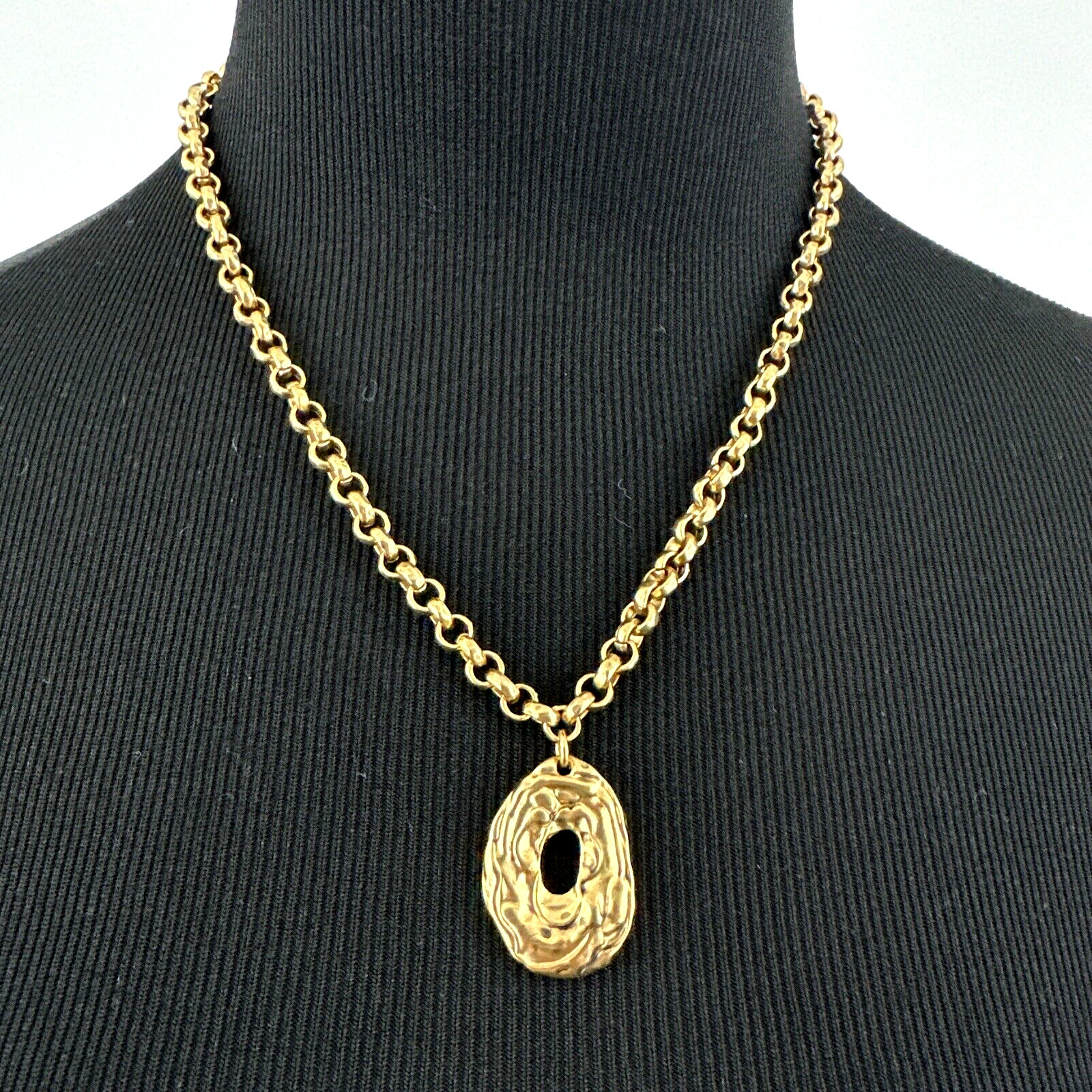 WHBM 3-in-1 necklace – NEW gold & pearl layered convertible brutalist 2 strand