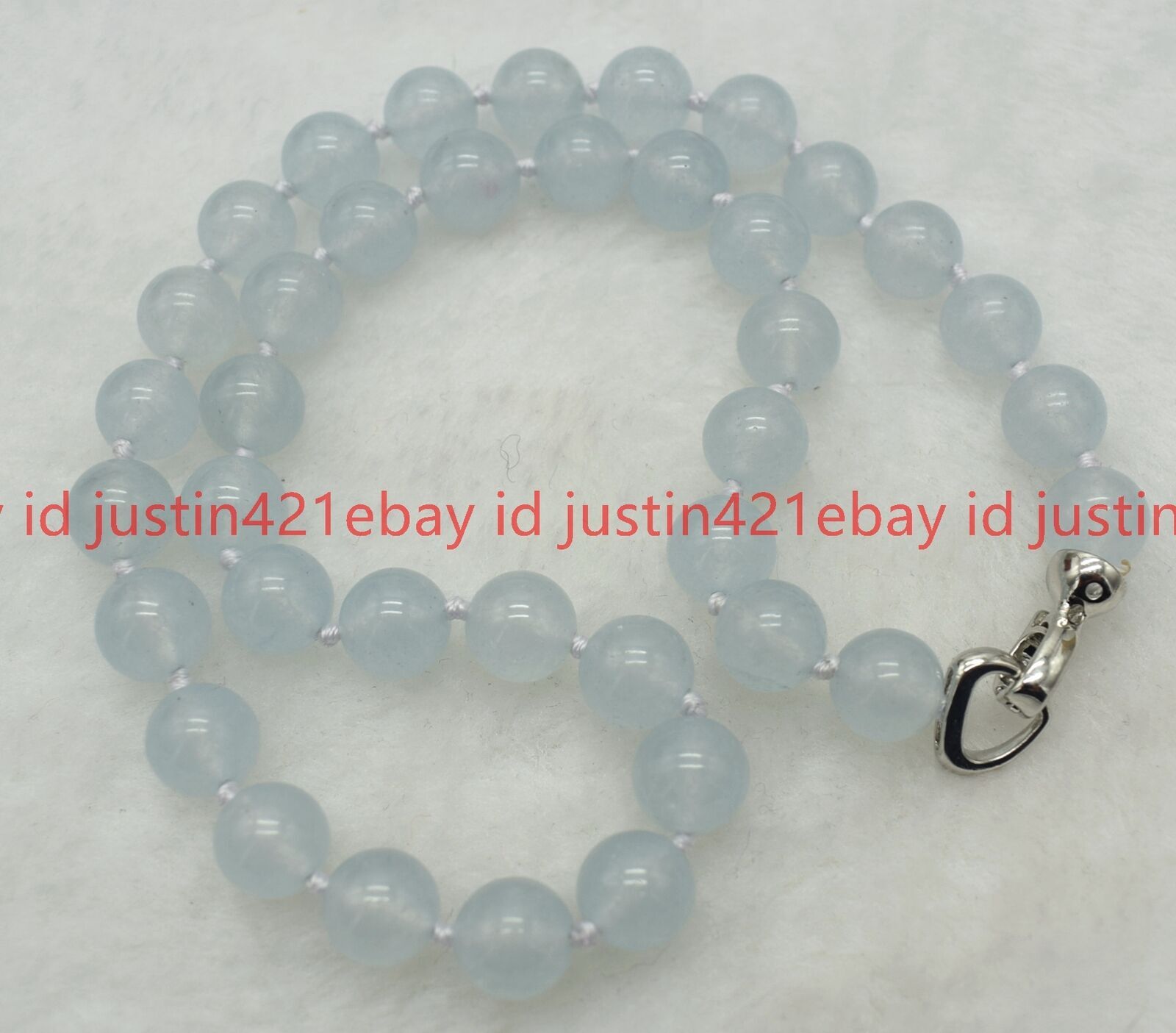 Natural 8/10mm Multicolor Round Gemstone Beads Necklace 18″ 925 Silver Clasp AAA