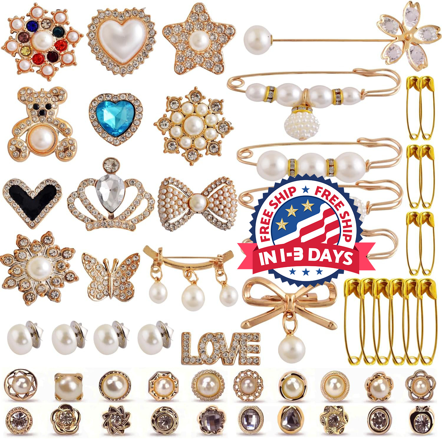 55 Broche Para Ropa Dijes Para Calcetines,Broches Y Alfileres Para Mujer,Dijes