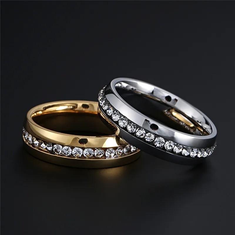Silver Plated Ring Women’s Mens Jewelry Titanium Rings Wedding Lab-Created