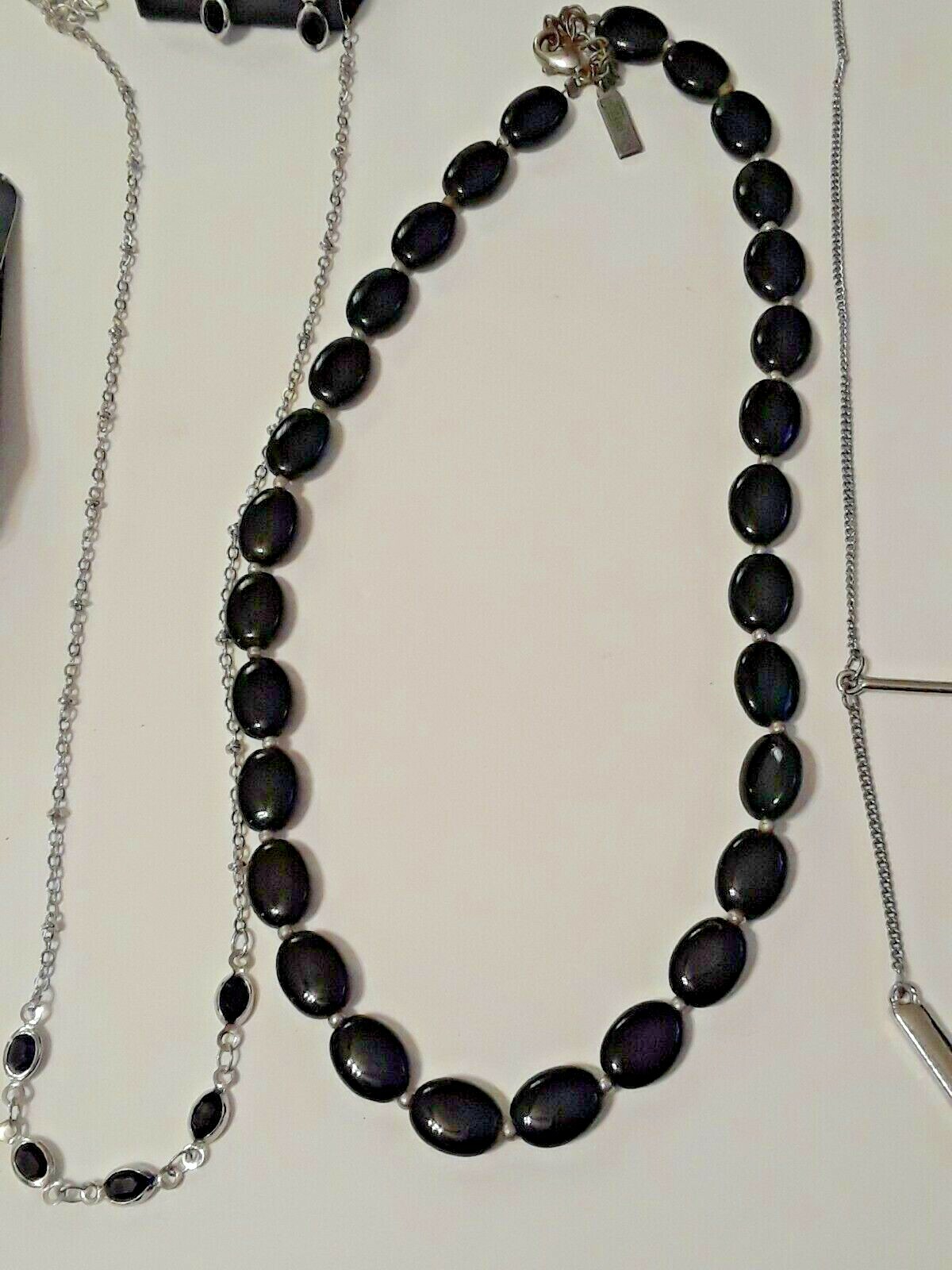 Paparazzi necklace bracelet earring set, Napier + 2 other necklaces. stones +