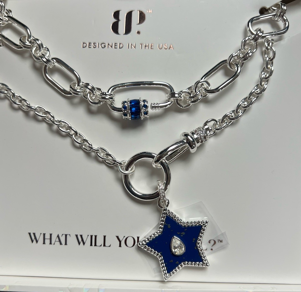 Bomb Party Luxe Layers blue spinel silver Written in the stars NK58034