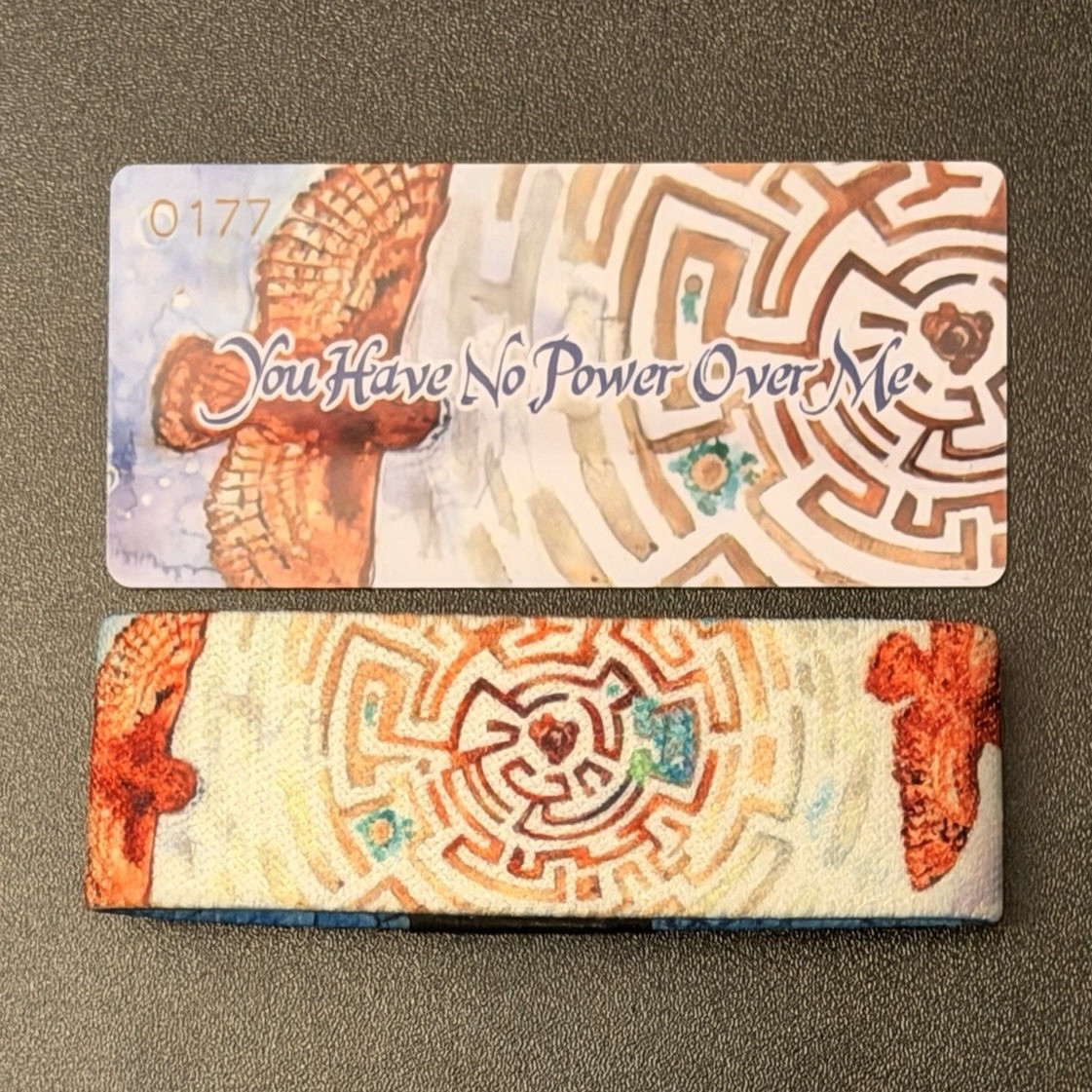 OOS *BRAND NEW* ZOX “You Have No Power Over Me” Labyrinth Fabric Bracelet #0177